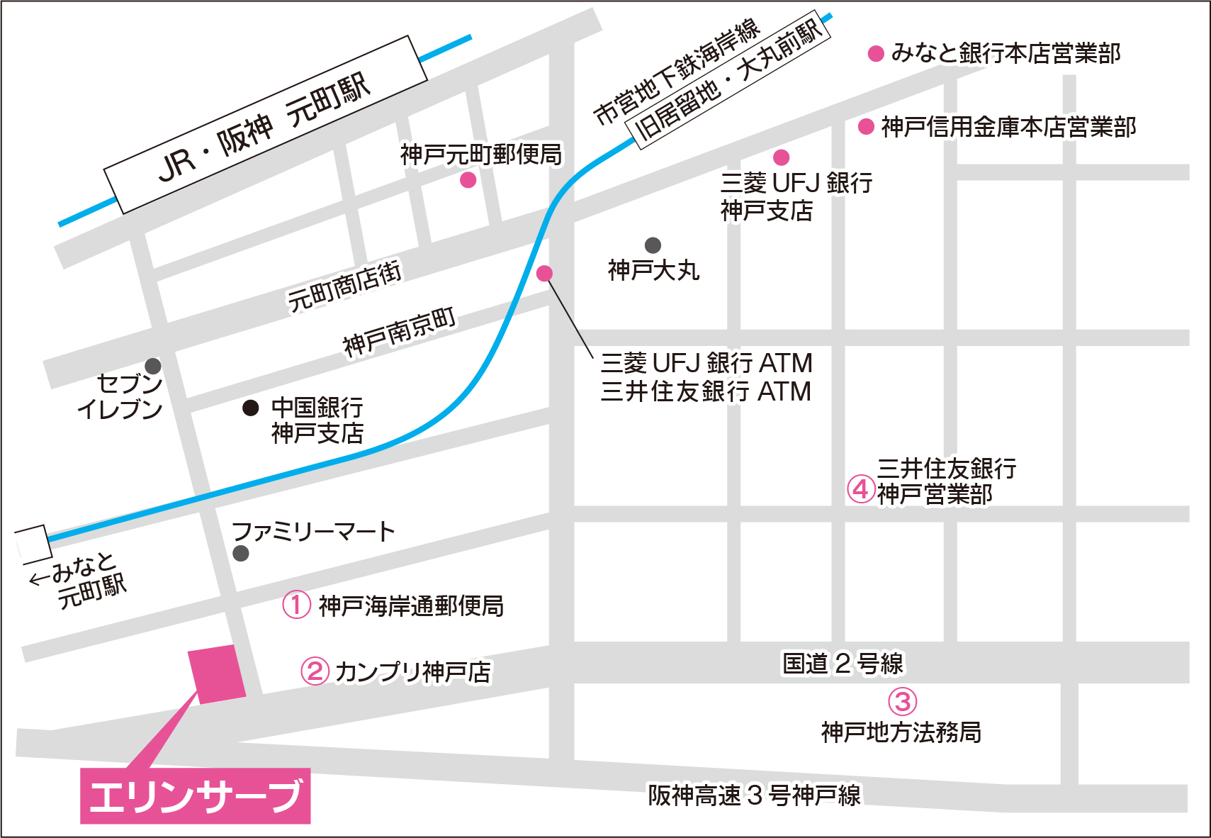 エリンサーブの周辺便利スポットのご紹介